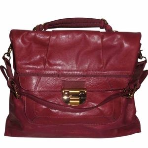 Nina Ricci "Liane" Raspberry Pink Lambskin Bag